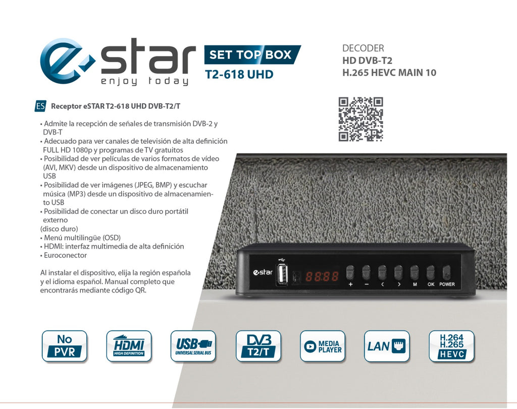 TDT HD T2 E-STAR T2-618